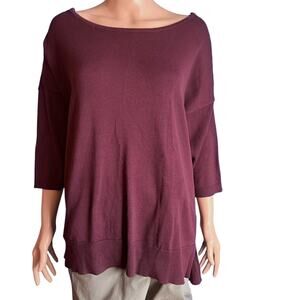 Roz & Ali Zipper Shoulder Pullover Sweater 1X Casual Preppy Comfortable Soft